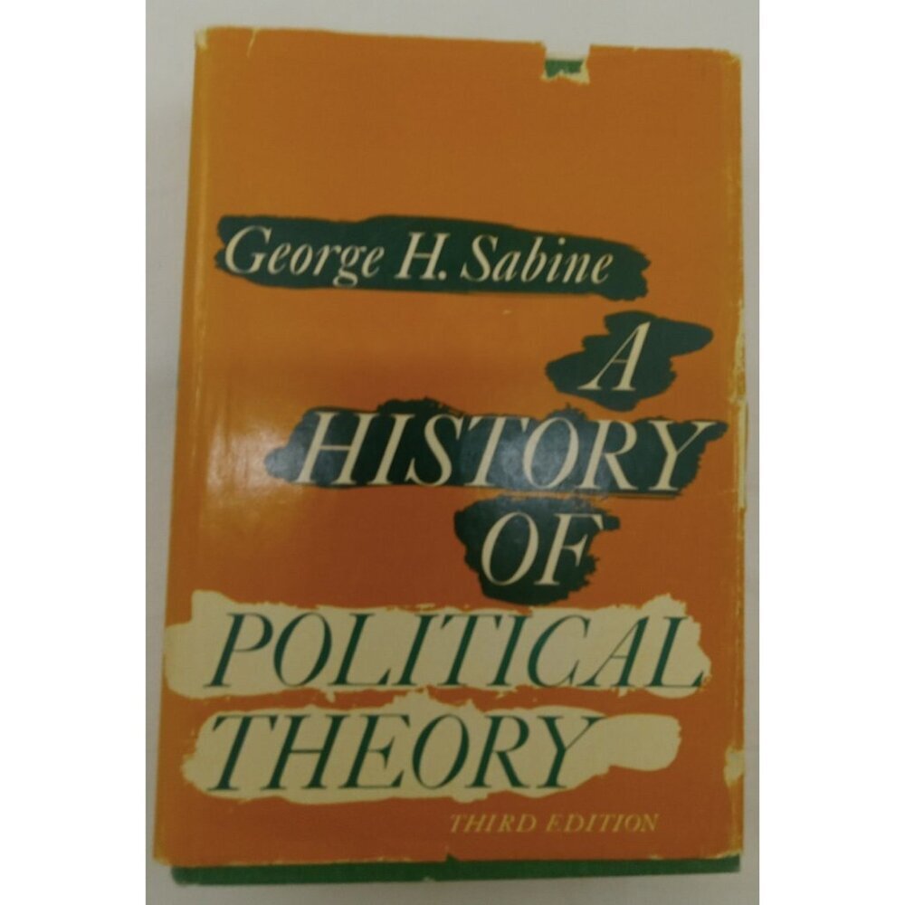 A History of Political Theory Sabine Hardcover Dust Jacket Academic Classic